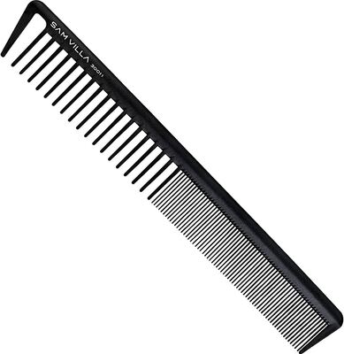 24-200002 SAM VILLA SIGNATURE SERIES SHORT CUTTING COMB - BLACK 6/BOX